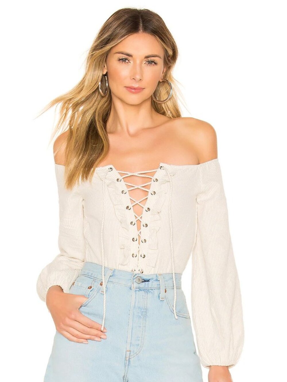 NWT! REVOLVE Superdown Off-The-Shoulder Bodysuit